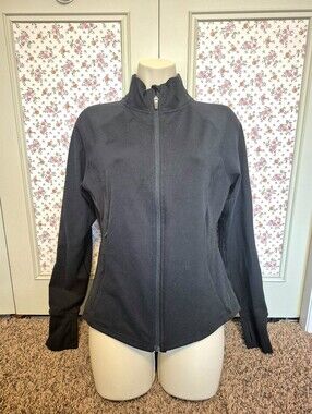 Jockey Black Full-Zip Athletic Jacket Size M